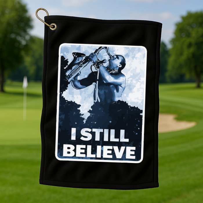 Funny I Still Believe Sax Man Nun Nerd Geek Graphic Golf Towel