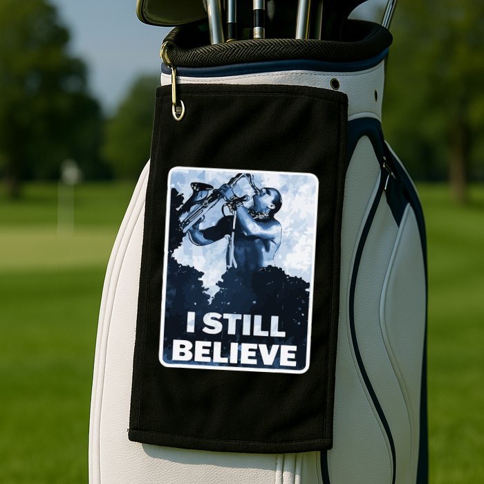 Funny I Still Believe Sax Man Nun Nerd Geek Graphic Golf Towel