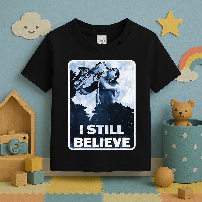 Funny I Still Believe Sax Man Nun Nerd Geek Graphic Toddler T-Shirt