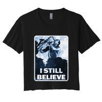 Funny I Still Believe Sax Man Nun Nerd Geek Graphic Crop Top