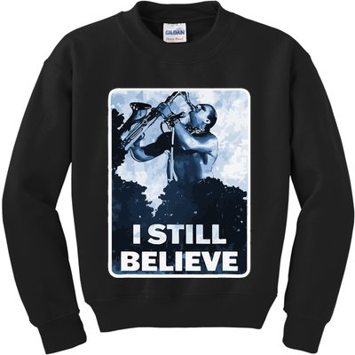 Funny I Still Believe Sax Man Nun Nerd Geek Graphic Kids Sweatshirt