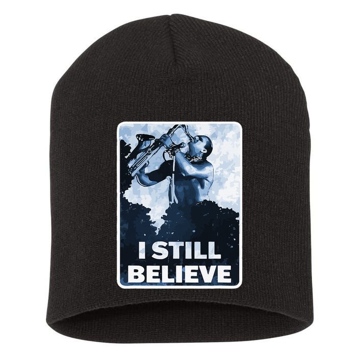 Funny I Still Believe Sax Man Nun Nerd Geek Graphic Short Acrylic Beanie