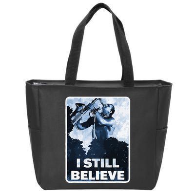 Funny I Still Believe Sax Man Nun Nerd Geek Graphic Zip Tote Bag