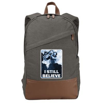 Funny I Still Believe Sax Man Nun Nerd Geek Graphic Cotton Canvas Backpack
