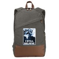 Funny I Still Believe Sax Man Nun Nerd Geek Graphic Cotton Canvas Backpack