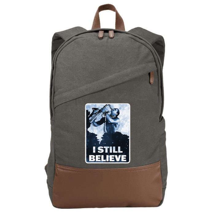 Funny I Still Believe Sax Man Nun Nerd Geek Graphic Cotton Canvas Backpack