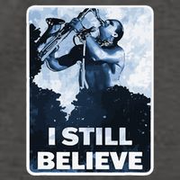 Funny I Still Believe Sax Man Nun Nerd Geek Graphic Vector Backpack