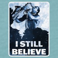 Funny I Still Believe Sax Man Nun Nerd Geek Graphic Sueded Cloud Jersey T-Shirt