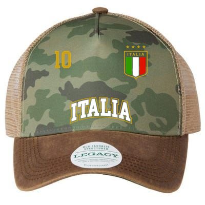 Funny Italy Soccer Team Gift Number 10 Sports Italian Flag Gift Legacy Tie Dye Trucker Hat