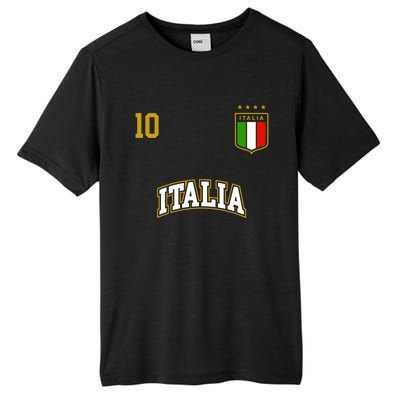 Funny Italy Soccer Team Gift Number 10 Sports Italian Flag Gift Tall Fusion ChromaSoft Performance T-Shirt