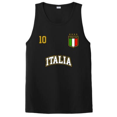 Funny Italy Soccer Team Gift Number 10 Sports Italian Flag Gift PosiCharge Competitor Tank