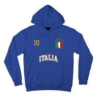 Funny Italy Soccer Team Gift Number 10 Sports Italian Flag Gift Hoodie