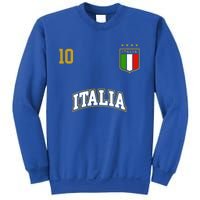 Funny Italy Soccer Team Gift Number 10 Sports Italian Flag Gift Sweatshirt