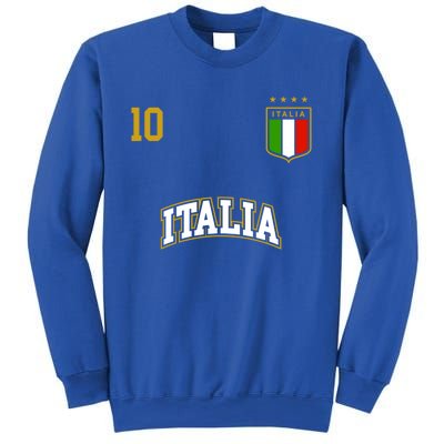 Funny Italy Soccer Team Gift Number 10 Sports Italian Flag Gift Sweatshirt