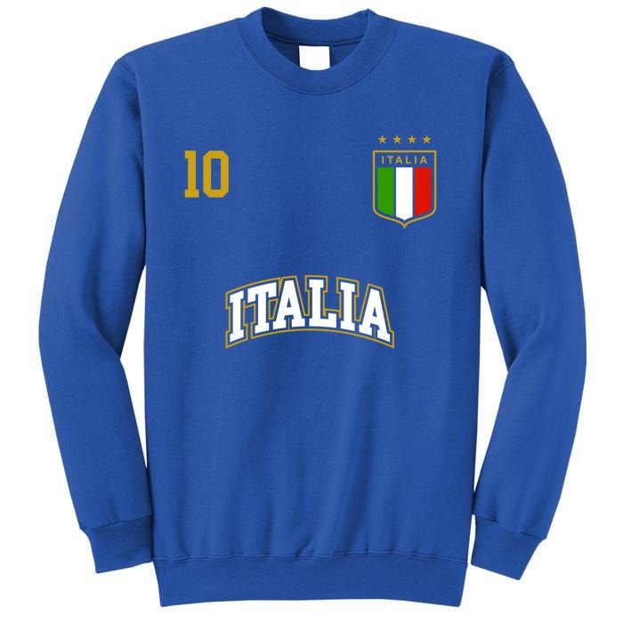 Funny Italy Soccer Team Gift Number 10 Sports Italian Flag Gift Sweatshirt