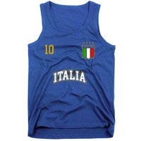 Funny Italy Soccer Team Gift Number 10 Sports Italian Flag Gift Tank Top