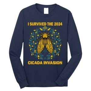 Funny I Survived The Cicada Invasion Spring Cicada Bug Long Sleeve Shirt