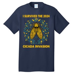 Funny I Survived The Cicada Invasion Spring Cicada Bug Tall T-Shirt