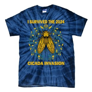 Funny I Survived The Cicada Invasion Spring Cicada Bug Tie-Dye T-Shirt