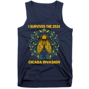 Funny I Survived The Cicada Invasion Spring Cicada Bug Tank Top