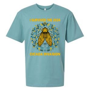 Funny I Survived The Cicada Invasion Spring Cicada Bug Sueded Cloud Jersey T-Shirt