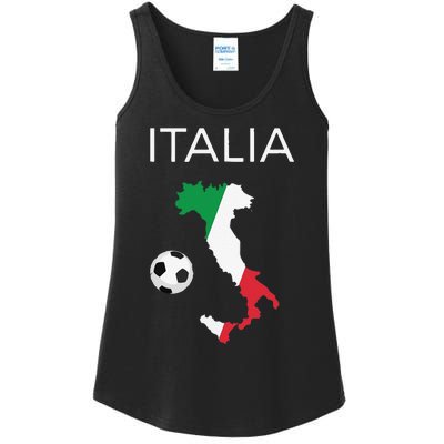 Funny Italy Soccer Forza Azzurri Italian Italia Ladies Essential Tank