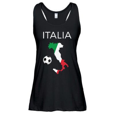 Funny Italy Soccer Forza Azzurri Italian Italia Ladies Essential Flowy Tank