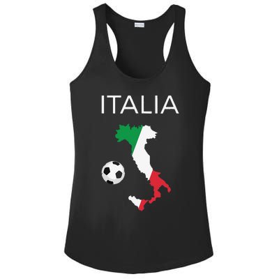 Funny Italy Soccer Forza Azzurri Italian Italia Ladies PosiCharge Competitor Racerback Tank