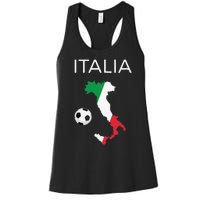 Funny Italy Soccer Forza Azzurri Italian Italia Women's Racerback Tank