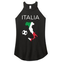 Funny Italy Soccer Forza Azzurri Italian Italia Women's Perfect Tri Rocker Tank