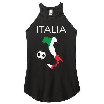 Funny Italy Soccer Forza Azzurri Italian Italia Women’s Perfect Tri Rocker Tank