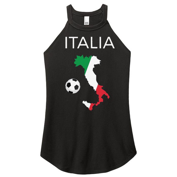 Funny Italy Soccer Forza Azzurri Italian Italia Women's Perfect Tri Rocker Tank