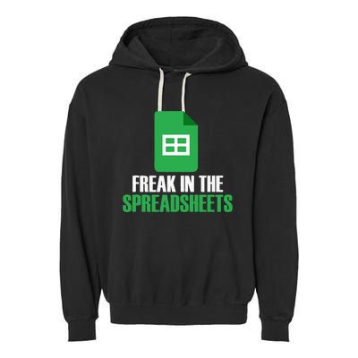 Freak In Spreadsheets Excel Accountant Accounting Garment-Dyed Fleece Hoodie