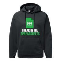 Freak In Spreadsheets Excel Accountant Accounting Performance Fleece Hoodie