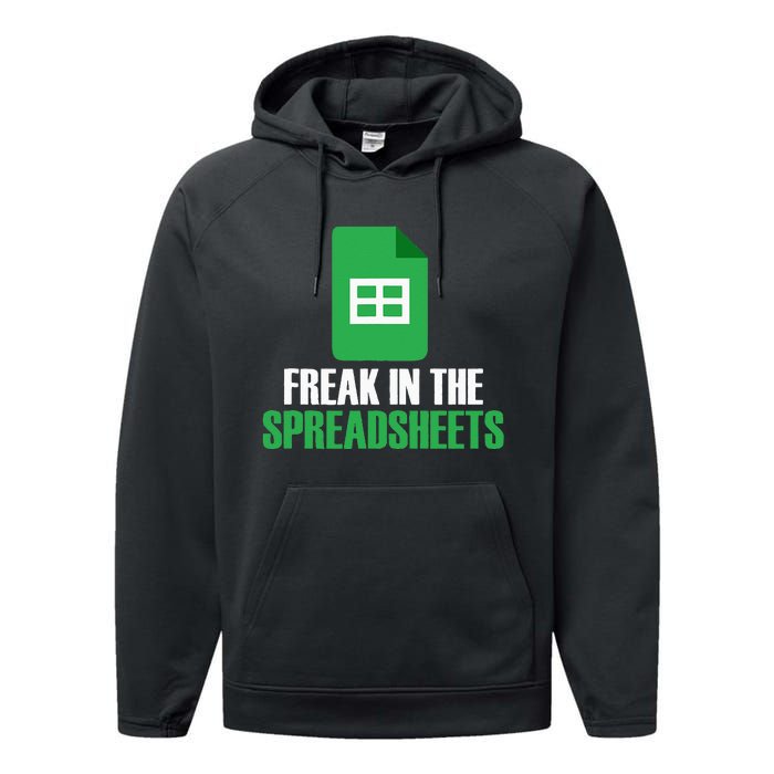 Freak In Spreadsheets Excel Accountant Accounting Performance Fleece Hoodie