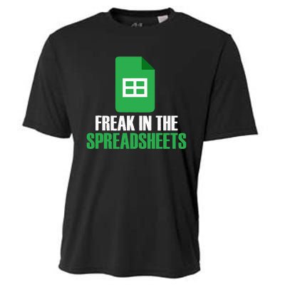 Freak In Spreadsheets Excel Accountant Accounting Cooling Performance Crew T-Shirt