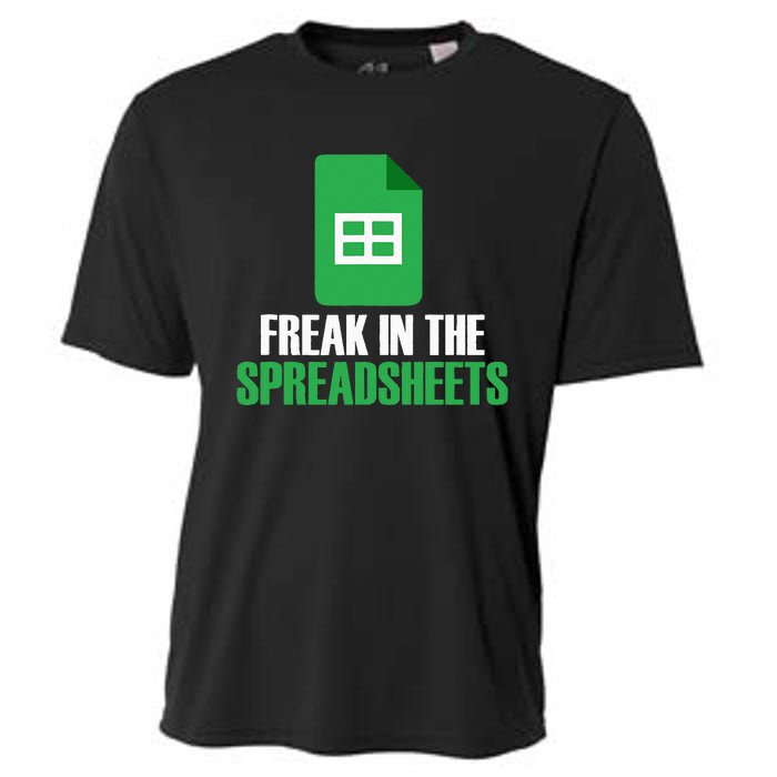 Freak In Spreadsheets Excel Accountant Accounting Cooling Performance Crew T-Shirt