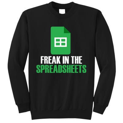 Freak In Spreadsheets Excel Accountant Accounting Sweatshirt