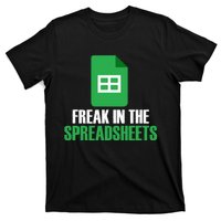 Freak In Spreadsheets Excel Accountant Accounting T-Shirt