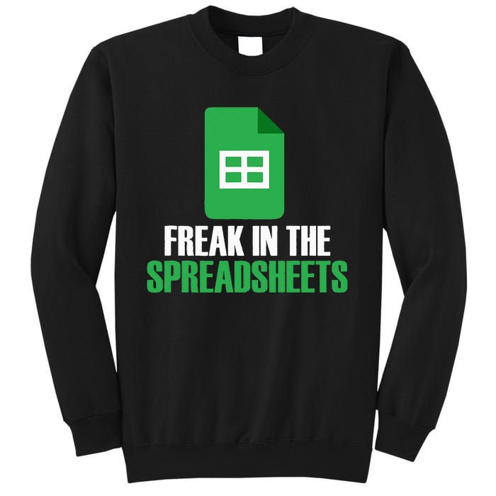 Freak In Spreadsheets Excel Accountant Accounting Tall Sweatshirt