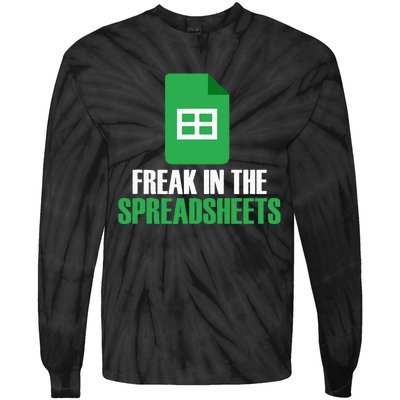 Freak In Spreadsheets Excel Accountant Accounting Tie-Dye Long Sleeve Shirt