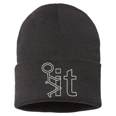 Fck It Screw It Funny Sustainable Knit Beanie