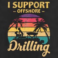 Funny I Support Offshore Drilling Pontoon Boat Beanie