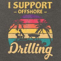 Funny I Support Offshore Drilling Pontoon Boat Cotton Canvas Backpack