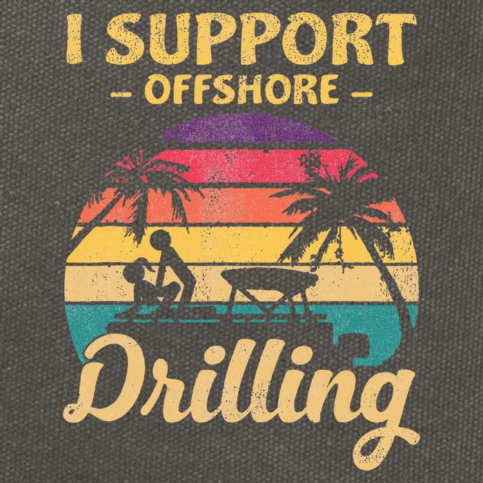 Funny I Support Offshore Drilling Pontoon Boat Cotton Canvas Backpack