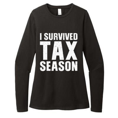 Funny I Survived Tax Season Accounting Accountant Womens CVC Long Sleeve Shirt