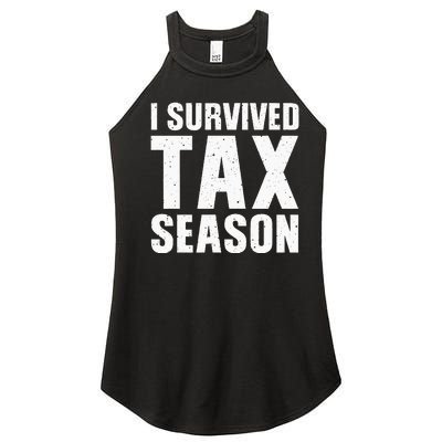 Funny I Survived Tax Season Accounting Accountant Women's Perfect Tri Rocker Tank