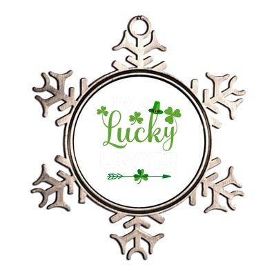 Funny Irish St Patricks Day Costume I'm A Lucky Lawyer Gift Metallic Star Ornament