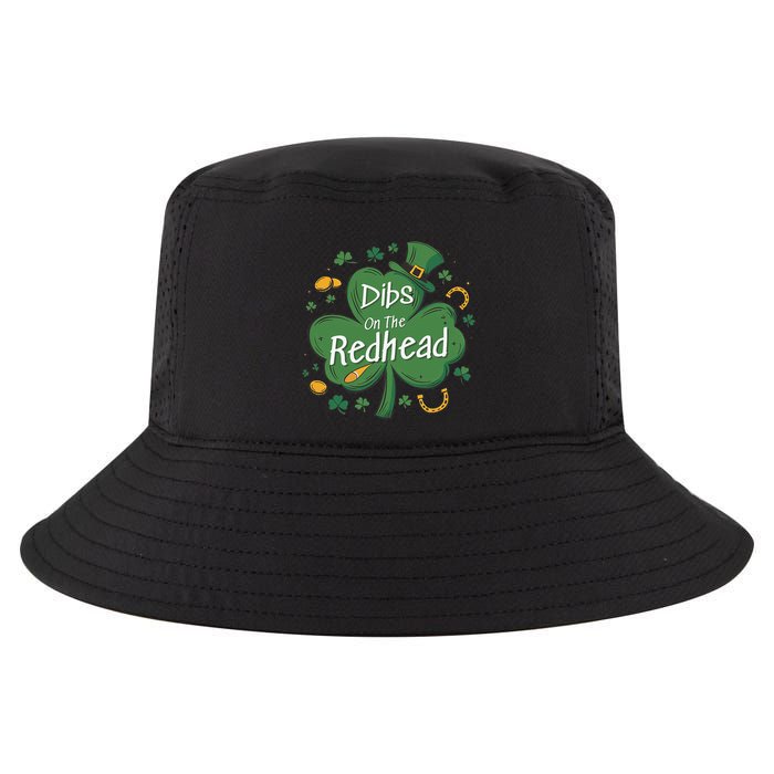 Funny Irish St Patricks Day Dibs On The Redhead Clover Cool Comfort Performance Bucket Hat