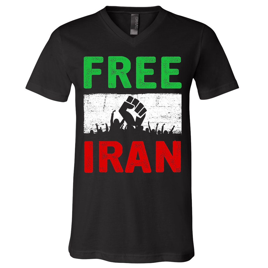 Free Iran Stand With The Women Of Iran V-Neck T-Shirt